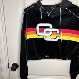 Opening Ceremony Black Hoodie with Pink Accent